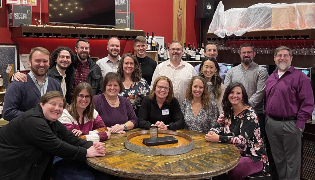 Afternoon meet-up at Della Viti Wine Bar (IPA Members: Dr. Kaitlyn Burke, Dr. Dakota Kaiser, Dr. Summer Brunscheen, Dr. Ashley Freeman, Dr. Sarah Fetter, Dr. Kate Junk, Dr. LeAnn Waterhouse, Dr. Scott Young, Dr. Paul Ascheman)